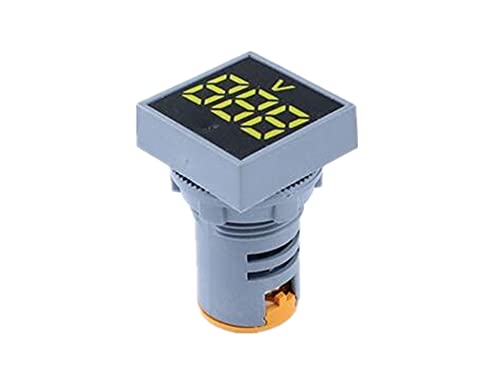 SJSW 22mm Mini Digitális Voltmérő Tér AC 20-500V Voltos Feszültség Teszter Méter Power LED Kijelző Kijelző (Szín : Sárga)