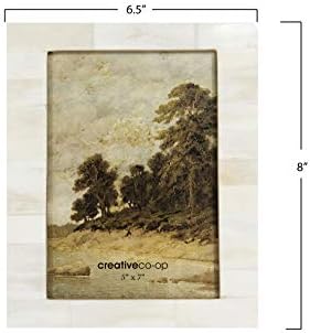 Kreatív Co-Op Fehér Gyanta Bézs színű Díszítéssel (Tartja 5 x 7 képkeret, Fotó-Tulajdonosok