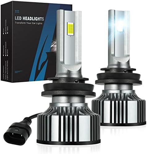 Partsam H11/H9/H8 LED Fényszóró Izzó,16000LM 60W 6500K hideg Fehér távolsági/tompított/Köd Lámpák, Halogén Autó Upgrade