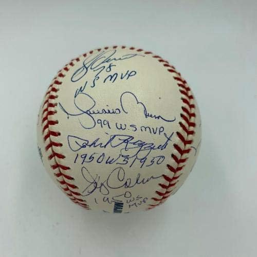 Derek Jeter & Mariano Rivera Yankees világbajnokság MVP Aláírt Baseball Steiner - Dedikált Baseball