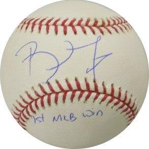 Brett Myers aláírt Hivatalos Major League Baseball 1. MLB Win - Dedikált Baseball