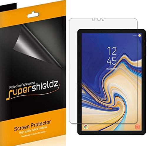 (3 Csomag) Supershieldz Célja a Samsung Galaxy Tab S4 (10.5 hüvelyk) képernyővédő fólia, Tükröződésmentes, valamint