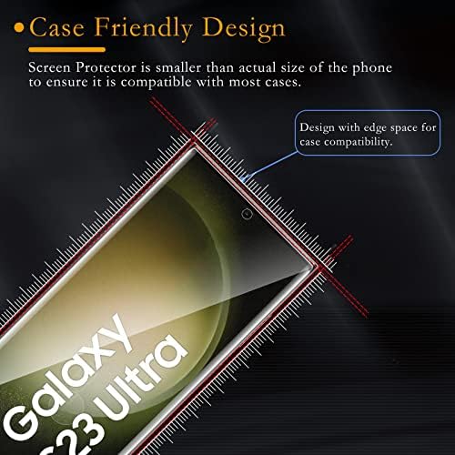 Nixinioo [2 Csomag] 2 Csomag képernyővédő fólia Samsung Galaxy S23 Ultra,3D Ívelt Teljes Lefedettség， Buborék Szabad，9H