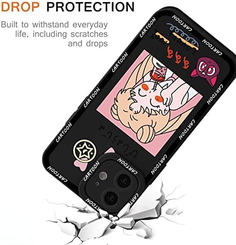2 Csomag Aranyos Japán Anime Telefon tok iPhone 11 Esetben, 6.1,Kawaii Manga Design Képregény Minta Nyomtatott Esetekben,Rajzfilm