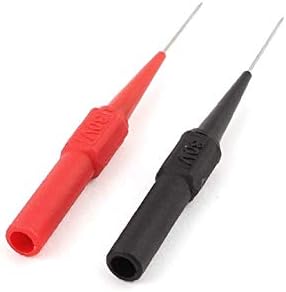 X-mosás ragályos Pár Multimeters Szonda Tesztelés, Teszt Vezető Kábel, Fekete, Piros, 80mm Hosszú(Coppia multimetri
