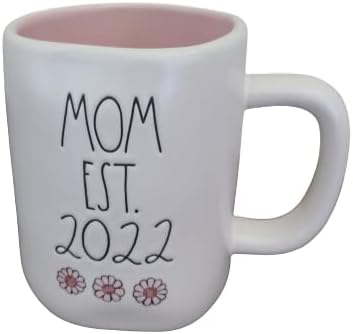 Rae dunn Anya Est. 2022 kerámia kávé, leves, tea csésze/bögre, a százszorszépek.