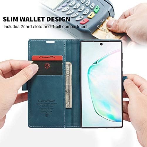 Bpowe Galaxy Note 10 Lite (2020) Esetben Galaxy A81 Bőr Pénztárca Esetben Klasszikus Design-Kártya tartójába Mágneses