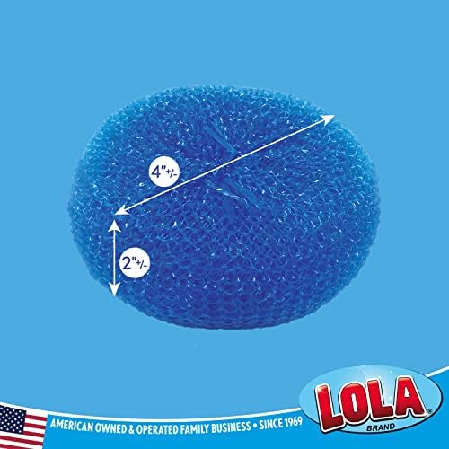 Lola Termékek Jumbo Műanyag Scourers 12 Csomag | Polipropilén Kötött Háló, nem Karcolás Nem Stick vagy Bevonatos Edények