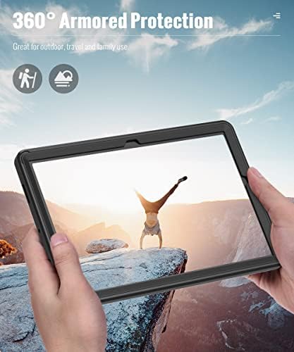 MoKo Case Samsung Galaxy Tab A8 10.5 Hüvelyk 2022 (SM-X200/SM-X205/SM-X207), Ütésálló Teljes Test Masszív Állvány hátlap