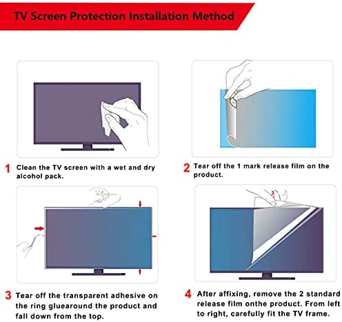 WSAH Anti Kék Fény, TV képernyővédő fólia, Tükröződésmentes, Anti Karcolás, Anti-Sugárzás Ultra Clear Screen Protector