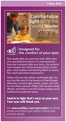 Philips LED 556928 3-utas A21 Villódzásmentes Villanykörte EyeComfort Technológia: 1600-800-450-Lumen, 2700K, 14-8-5