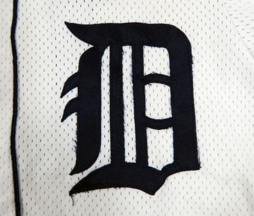 1989-91 Detroit Tigers 13 Játék Használt Fehér Jersey 42 DP08747 - Játék Használt MLB Mezek