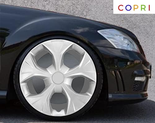 Copri Készlet 4 Kerék Fedezze 14 Coll Ezüst Dísztárcsa Snap-On Illik Hyundai