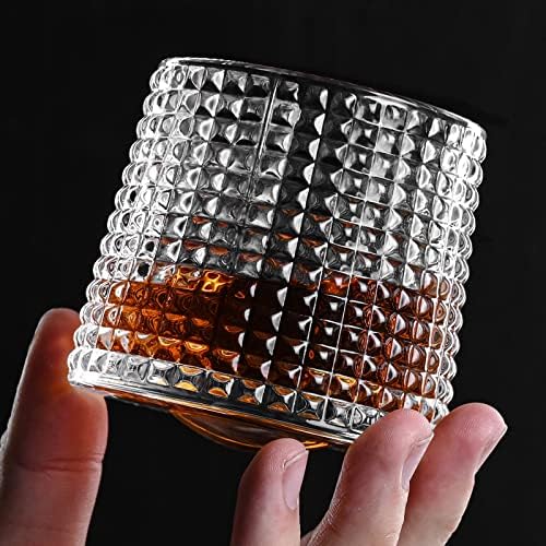 PARACITY Forog Whiskey Szemüveg Készlet 2, Régi Vágású, Szemüveg, Kő, Üveg, Bourbon Üveg Bárok, Fél, illetve az Otthonok,