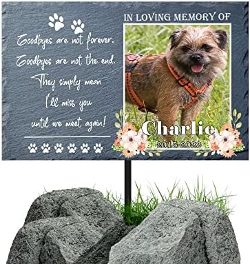 A búcsú nem Örökre, személyre Szabott Border Terrier Kutya Emléktábla Tét, Kisállat Elvesztése Tét Emlékmű Plakkok,