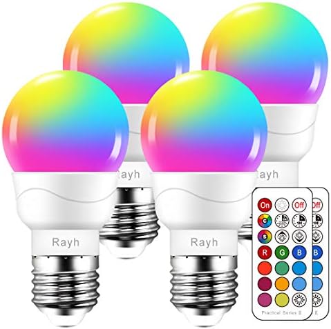 Színe Változó Izzó RGB LED Izzók, Szabályozható 5W, 40W Egyenértékű,500LM, E26 Csavar Bázis izzók, Dekoratív Árvíz Fények,