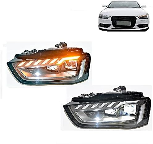 C&B 2db Fényszórók Alkalmas 2013- Audi A4 fényszóró B8 B8.5 LED Cső w/Dual Vetítő Fényszórók alkalmas gyári fényszórók: