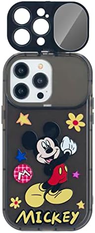 iFiLOVE iPhone 14 Pro Max Aranyos Esetben, Lányok, Gyerekek, Nők, Aranyos Rajzfilm Minnie Mickey Kamera Állvány Tükör