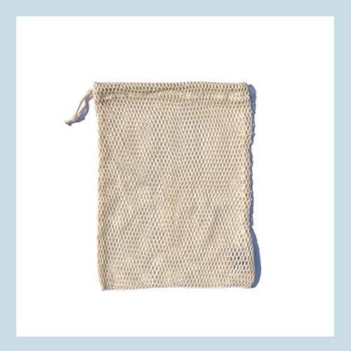 Ecogreen Textíliák 24x34 cm Pamut Háló Zsák Újrafelhasználható Termel Táskák – Többcélú Húzózsinórral Tároló Tasak