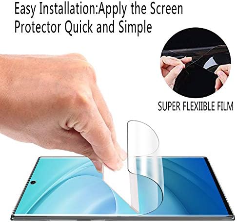 HPTech 2-Pack képernyővédő fólia Samsung Galaxy Note 10 Plusz Megjegyzés 10+ Teljes Lefedettség PET Fólia, HD Világos,