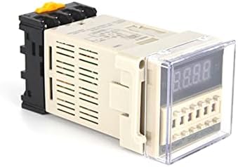 BUDAY Digitális LED Programozható Időzítő Kapcsoló DH48S-2Z 0.01 S-99H99M a Socket Alap AC/DC 12V 24V 36V 110V, 220V