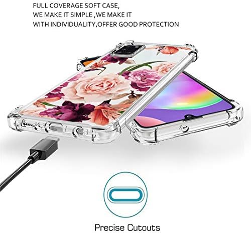 Osophter Samsung Galaxy A31 Esetben, Virág, Virágos, a Lányok, a Nők Sokk Abszorpciós Rugalmas TPU Gumi Telefon Fedél