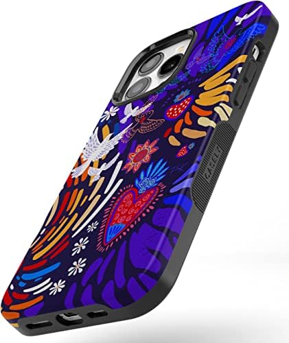 Casely iPhone 14 Pro Esetben - Viva La Vida - Frida Kahlo, Kollázs, Virágos Esetben (| Kompatibilis MagSafe)