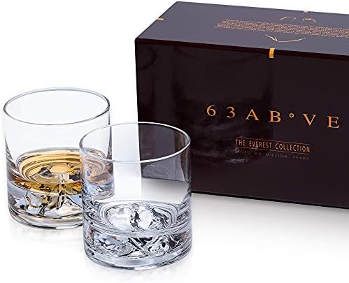 63 a Fenti EVEREST Whiskys Poharat sor 2. Prémium Bourbon Szemüveg Scotch Whisky-Szerelmesek - Luxus Whiskey Ajándék,